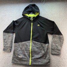 Russell Boys Sweatshirt Youth XL 14-16 Black Dri-Power 360 Full Zip Hoodie   