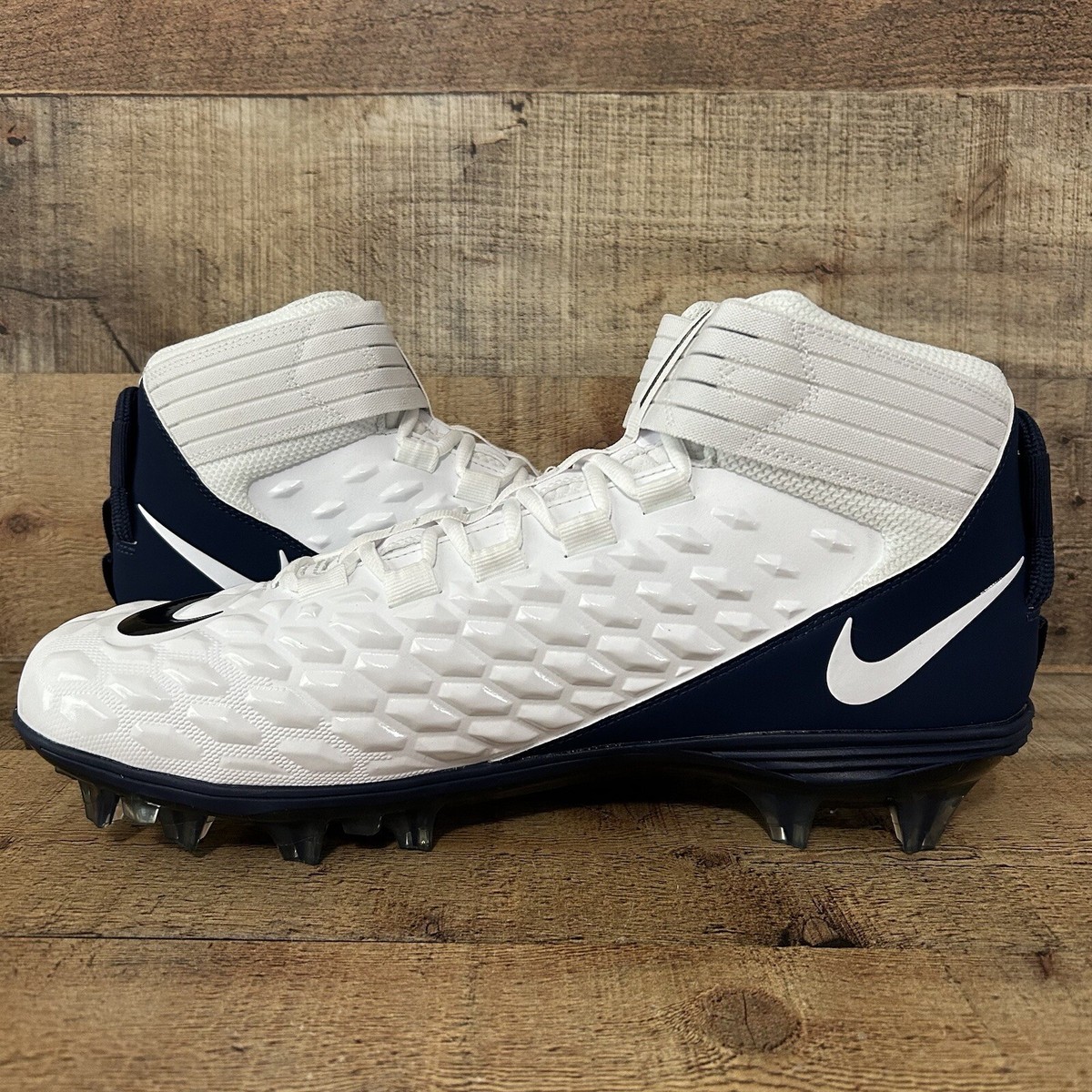 Nike Football Cleats Mens Size 13.5 White Blue Force Savage  display picture 1