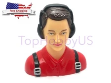 1/6 1:6 Red Civil Pilot Figure For RC Plane Models 2 7/8"x2 3/4"x1 3/4" US SHIP