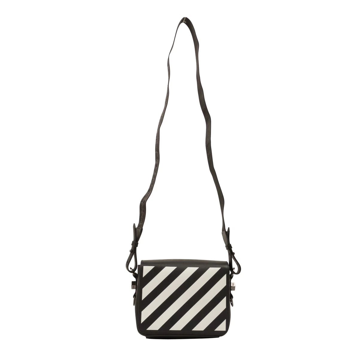 Off-White c/o Virgil Abloh Diag Mini Flap Bag in Black