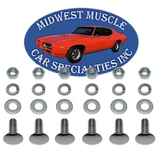 Pan Head Stainless Steel Capped Bumper Bolts 3/8" x1" For Dodge Chrysler 6pc B77