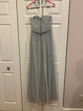 David's Bridal Light Grey Maxi Dress Size 2