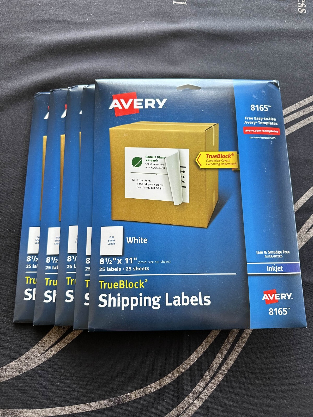 Avery 8165 White Trueblock Shipping Labels 8 5 X 11 Full Sheet Inkjet Avery 8165 white trueblock shipping labels 8 5 x 11 full sheet inkjet
