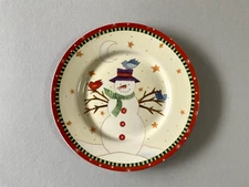 Thomson Pottery Snowman Salad Plate 7 7/8" in Diameter