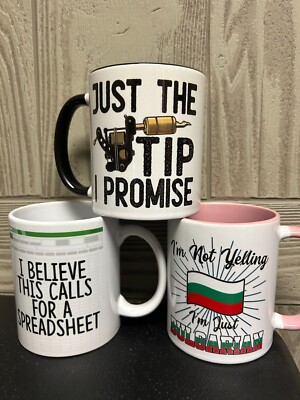 11OZ Ceramic Coffee Mug Surprise For any Occasion. Multiple Color Options