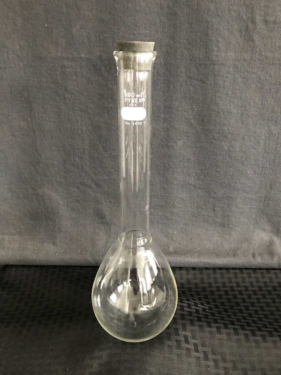 Corning 5420-800 Long Neck Kjeldahl Flask, Round Bottom, 800mL Capacity