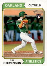 2023 Topps Heritage Cal Stevenson #176 Oakland Athletics