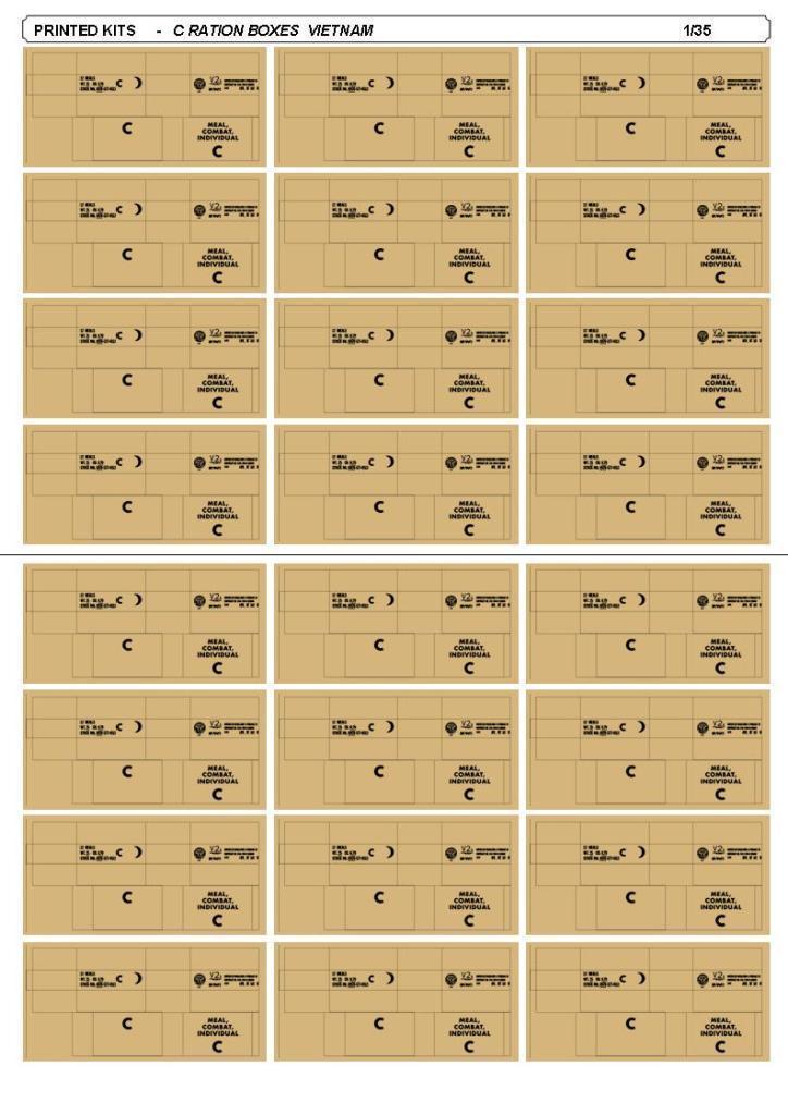 US ARMY C RATIONS BOXES VIETNAM 1/35 | eBay