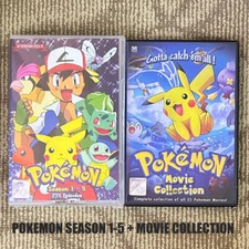 Pokemon Series Season 1 - 5  21 Movie  All Region  USA English Version 