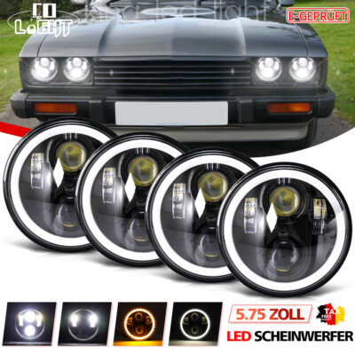 2X LED Front Scheinwerfer 7 Zoll E geprüft für Ford Consul Capri Consul Classic