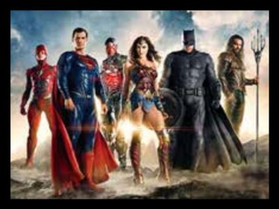 GERAHMTES SUPER MAN, BAT MAN, FLASH, - 3D D C COMICS HELDEN BILD 400mm x 300mm