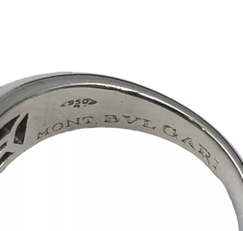 BVLGARI ITALY Monture Platinum & Princess Cut / Baguette Cut Diamond Ring Rare - Picture 4 of 8