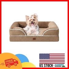 Washable Orthopedic Dog Bed for Small Dogs - Egg-Crate Foam  Non-Slip Base