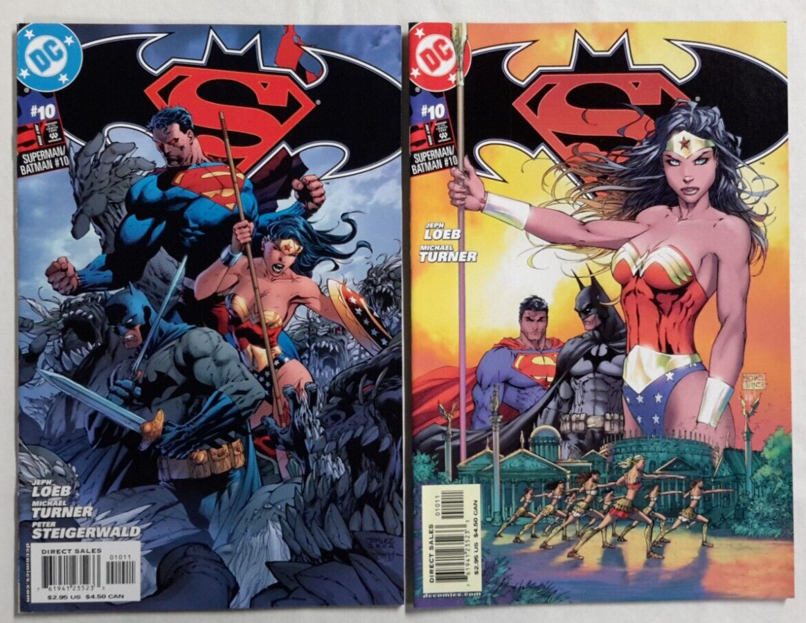 SUPERMAN/BATMAN #10 LOT OF 2*DC 2004*W/2 VARIANTS*JIM LEE&MICHAEL