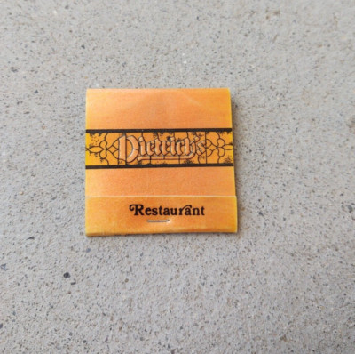 DIERTRICH'S RESTAURANT UNSTRUCK MATCHBOOK SANTA CRUZ CALIFORNIA Dietrich Pahnke