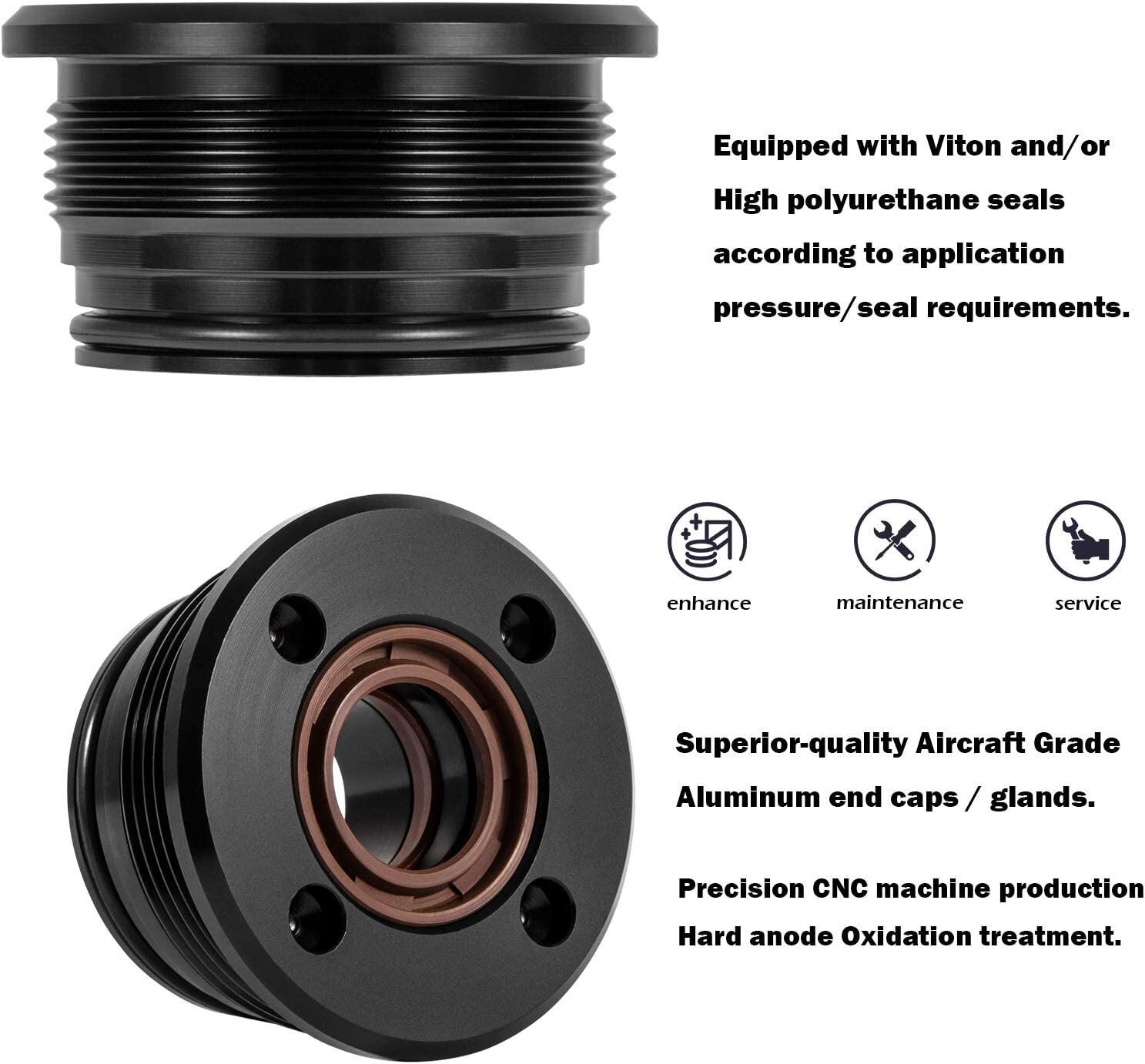 Trim Cylinder RAM Rebuild Kit for Volvo Penta 3860881 290 872612 872837 (2PCS)