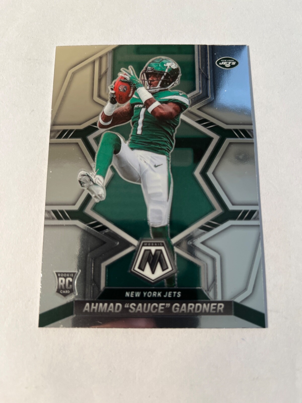 2022 Panini Mosaic #335 Ahmad "Sauce" Gardner RC