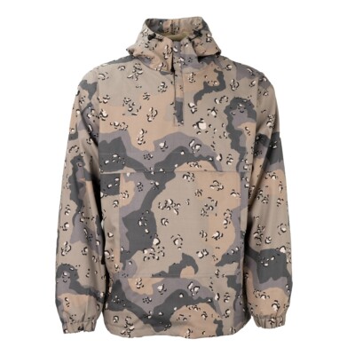 Military Style Summer Anorak - Blue Chocolate Chip Camo- 100
