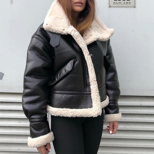 WOMENS NWT FW21 BLACK FAUX LEATHER 