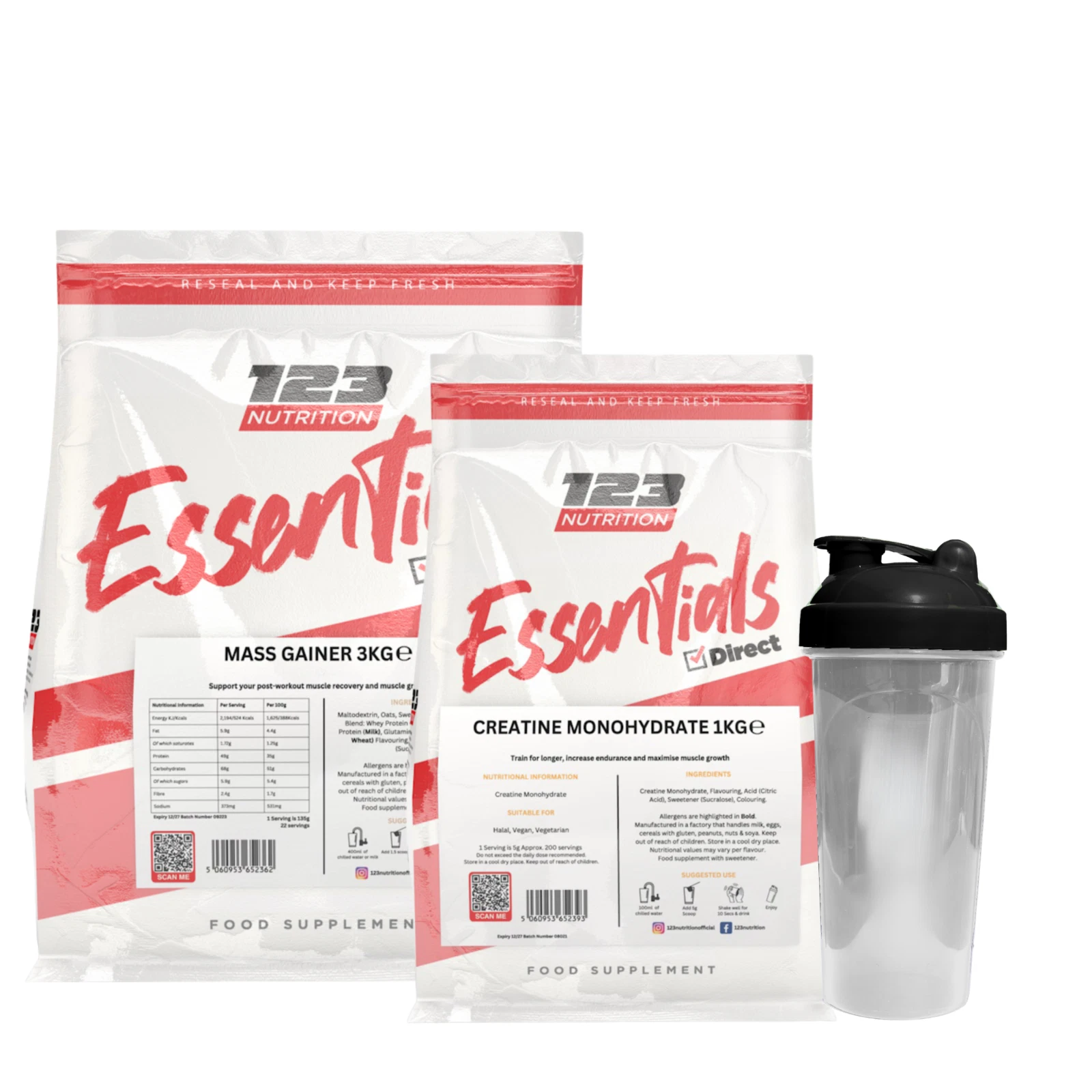 Mass Gainer Protein Powder Supplement 3kg with FREE Creatine 1kg & Shaker
Opens in a new window or t
