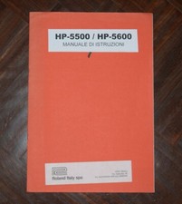 ROLAND HP-5500 HP-5600 Instruction Manual - User Manual - ITALIAN
