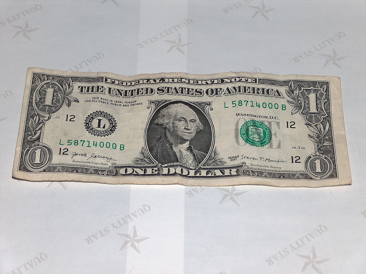 2017 $1 Bill US Singapore Zip Postal Code 58714 000 Fancy