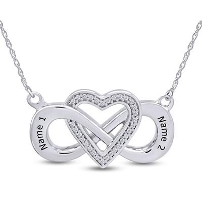 1/10 Ct Diamond Personalized Engravable 