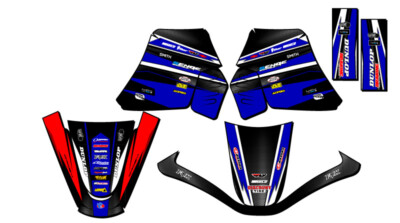 1990-2025 PW 50 VIGOR Blue Senge Graphics Kit Compatible with Yamaha