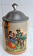 Exepionnelle chope a bière en grès allemand vintage