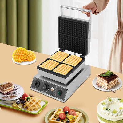 110V 1750W Four-Compartment Electric Waffle Maker Waffle Making Machine