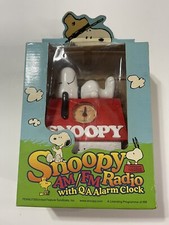 Radio AM/FM Snoopy de colección con reloj despertador Q/A, ¡raro! Knotts Berry Farm