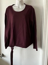Time And Tru M 12/14 maroon long sleeve sweatshirt waist tie