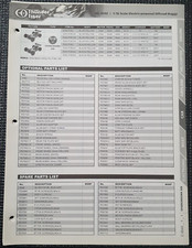 Thunder Tiger 1:10 Off Road Buggy sparrowhawk XXB elenco parti e fogli diagramma RC