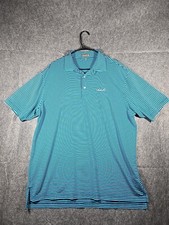 Peter Millar Summer Comfort Polo Shirt Mens Xl Blue Black Striped Golf
