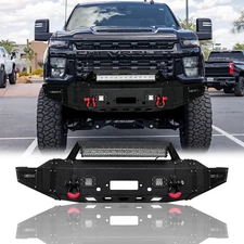 Vijay For 2020-2023 Chevy Silverado 2500/3500 Front Bumper W/Winch Plate&Lights