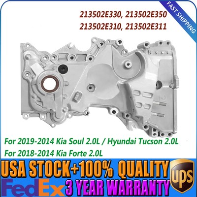 Timing Chain Oil Pump Cover 213502E310 For Hyundai Tucson & Kia Forte Soul 14-19