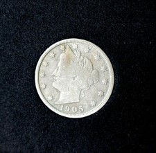 1905 Liberty Head V Nickel F Fine Combined Shipping !