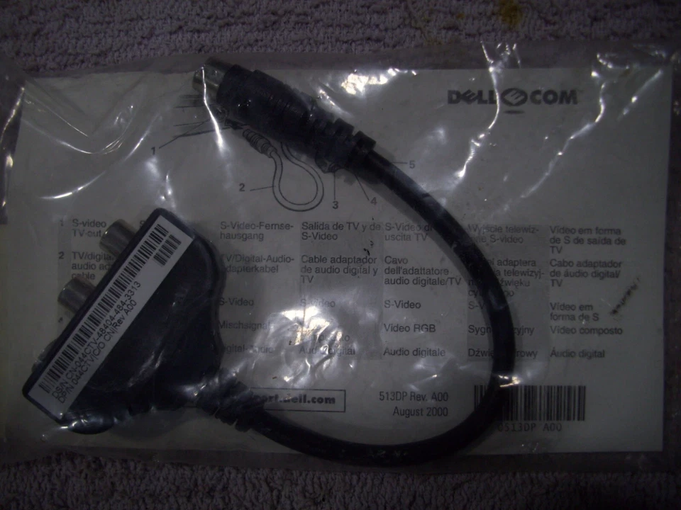 New Dell CN-070TVD 070TVD Video Cable Output Adapter S-Video - Image 2 of 2