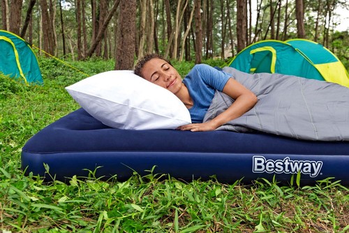 Doppelluftbett Aufblasbare Matratze 2 Personen Reise-Gästebett 191x137x22cm - Bild 12 von 12