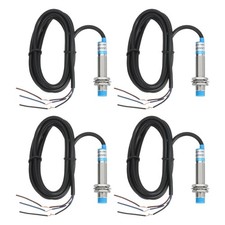 4Pcs Inductive Proximity Sensor,NPN NC M12 DC 6-36V 300mA Proximity Switch