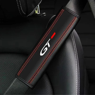 2X Car Accessories Seat Belt Covers Leather Shoulder Pads For GT 3008 308 New - Image 1 of 4