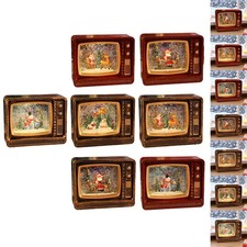 Weihnachten Schneekugel TV Form Laterne Deko Xmas für Tisch Party Schreibtisch