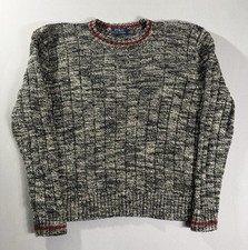 Polo Ralph Lauren Ribbed Knit Sweater Men  s L Marled 100 Cotton Pullover