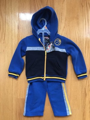 NWT Baby Boy Mad Game 2-Piece Fleece Sweatpants & Zip-Up Hooded Sweatshirt: 12M