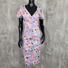 Collectif Vintage London US8/M UK12 Country Rose Floral Wiggle Pinup Rockabilly