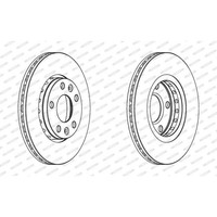 2X Ferodo DDF1728C Bremsscheibe FüR Renault Dacia Megane Laguna Fluence Scenic