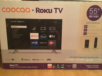 Coocaa Fernseher SmartTV Roku UHD 4K Bildschirm 55 Zoll LED  55R5GY WLAN