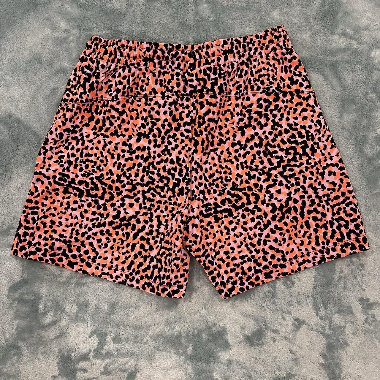 Fabletics Athletic Shorts Leopard Print Pink Oran… - image 3