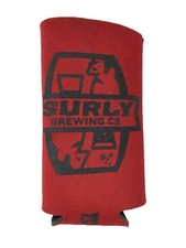 SURLY Brewing Co  Minnesota MN Insulated  16oz Beer Can Holder/Koozie Red