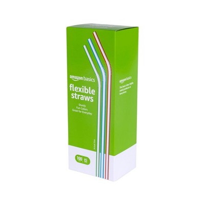 Amazon Basics Disposable Striped Large Pack (Pack of 1), Blue, Green, Red 